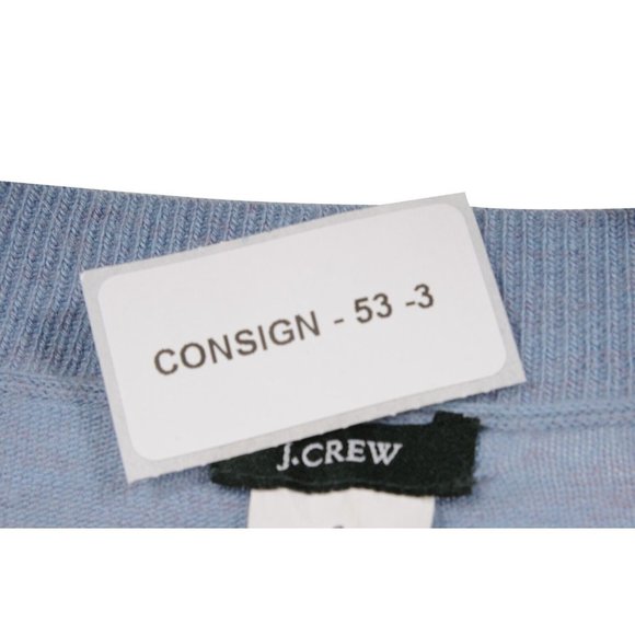 J Crew Womens V Neck Sweater Small Light Blue Pullover Sweatshirt Wool Blend - Picture 6 of 7